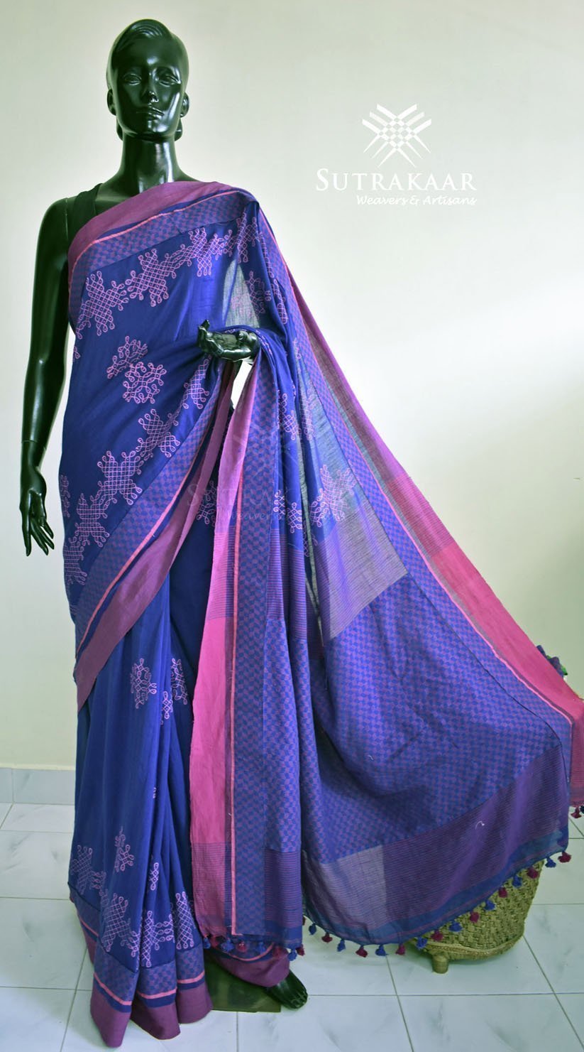 Kolam Saree | Sutrakaar - Weavers and Artisans