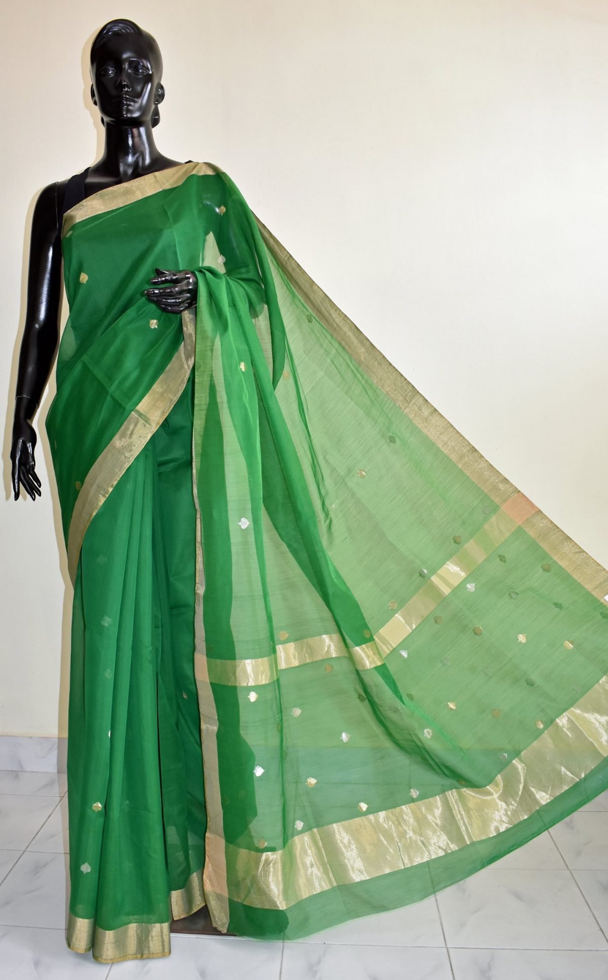 Green Chanderi Saree
